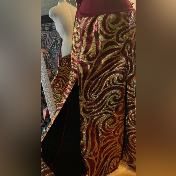 New 1OAK Swirl Holo Split Goddess Maxi Skirt - Small - Picture 4 of 4